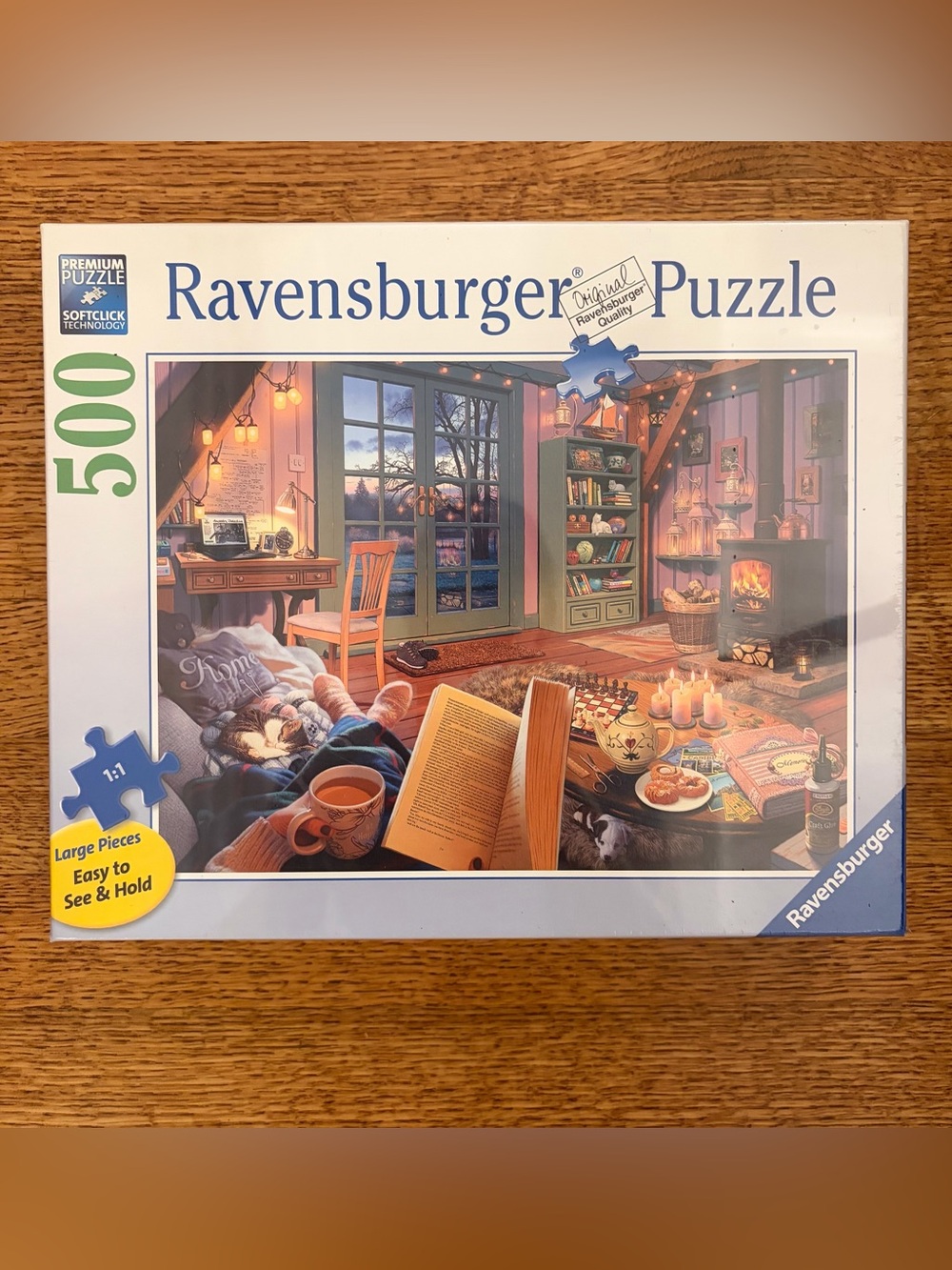 Ravensburger Jigsaw Puzzle COZY RETREAT 500 Large Piece Format Sealed Germany